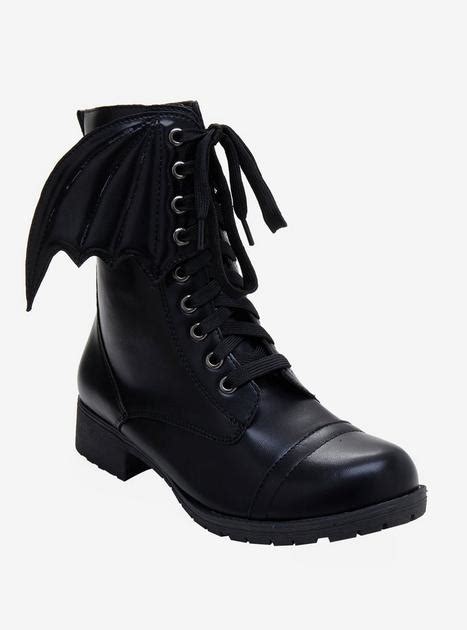 Black Bat Wing Combat Boots Hot Topic