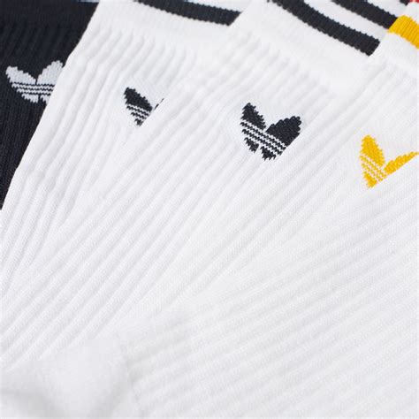 Adidas Solid Crew Sock 3 Pack White And Multi End