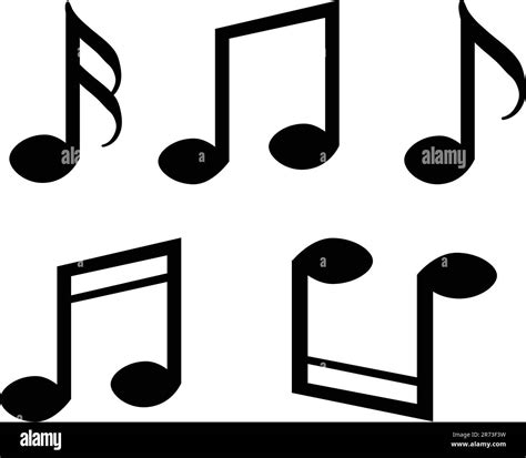 Musical notes black icon vector Stock Vector Image & Art - Alamy