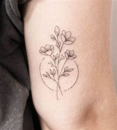 Sweet And Simple Wildflower Tattoo Designs