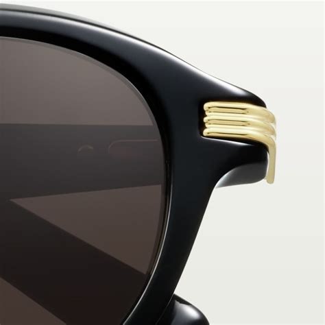 Cresw00629 Première De Cartier Sunglasses Black Acetate Grey Lenses Cartier