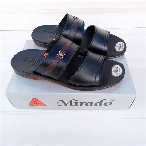 Jual Mirado 974 Sandal Slide Pria Kulit Sandal Pria Mirado Tali Strip