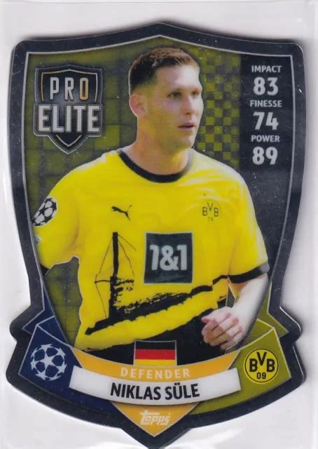 TOPPS MATCH ATTAX CL 23 24 Numéro Sh 13 Niklas Süle Pro Elite Chrome