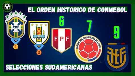 El Top Selecciones De La Conmebol A Nivel Historico Cu L Es El