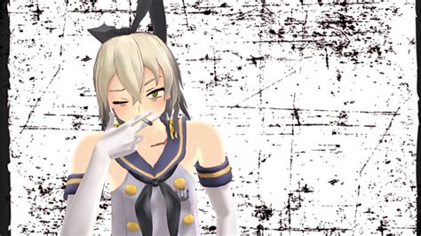 【第2回mmd静画祭】嗜好品島風【mmd艦これ】 肉骨粉 さんのイラスト ニコニコ静画 イラスト