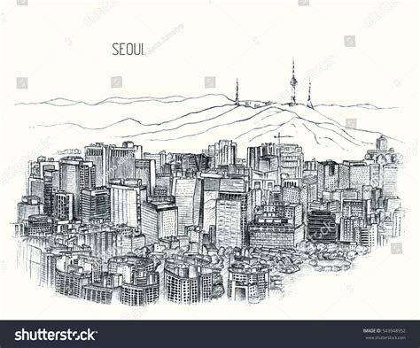 Seoul Korea Drawing At Rita Hill Blog