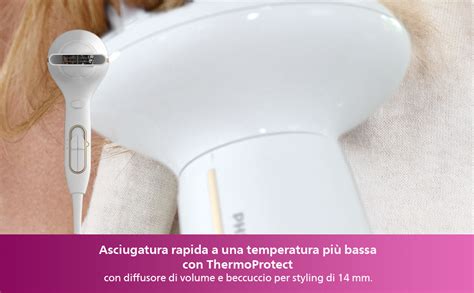 Philips HP8232/00 ThermoProtect Ionic Asciugacapelli, 2200 W, Bianco ...
