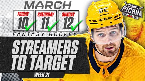 Streamers To Win Week Fantasy Hockey Cherry Pickin