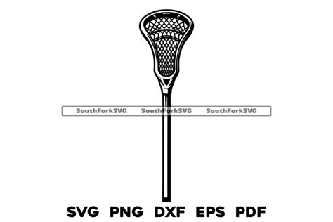 Single Lacrosse Stick Outline Design Files