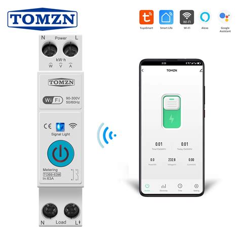 Tomzn A P N Wifi Smart Switch Energy Meter Kwh Metering Monitoring