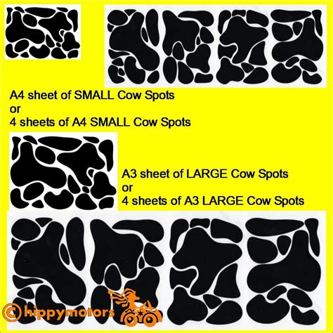 Cow Spot Decals External Grade Vinyl