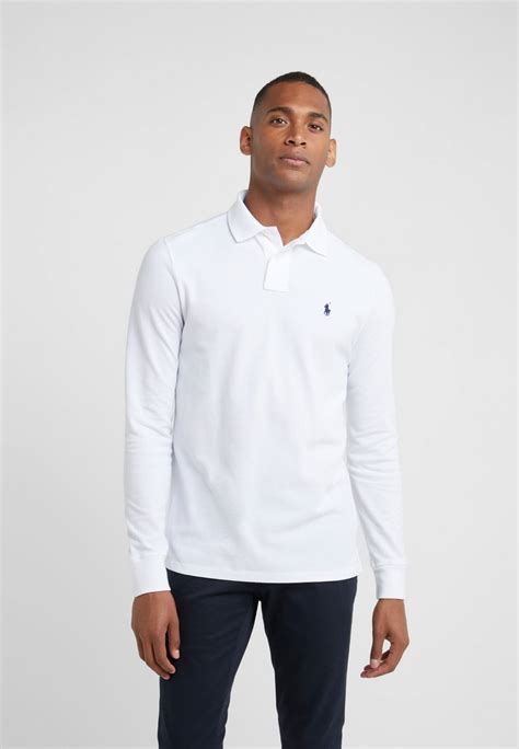 Polo Ralph Lauren Custom Slim Fit Mesh Polo Polo Whitebianco