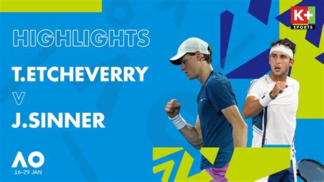 TOMAS ETCHEVERRY JANNIK SINNER AUSTRALIAN OPEN 2023 HIGHLIGHT