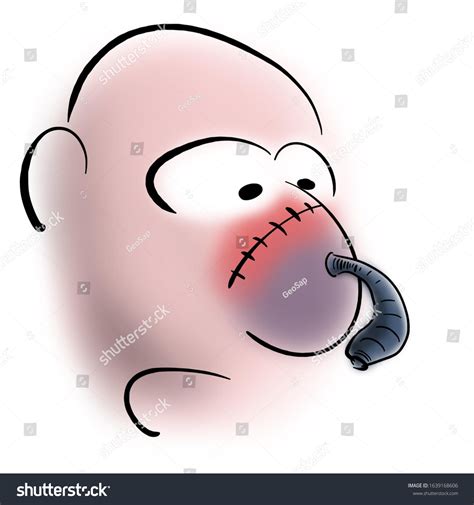 Man Leech On His Nose Stock Illustration 1639168606 Shutterstock