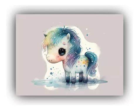 Cuadro Bastidor Madera Dibujo Poni Unico X Cm Infantil Cuotas Sin