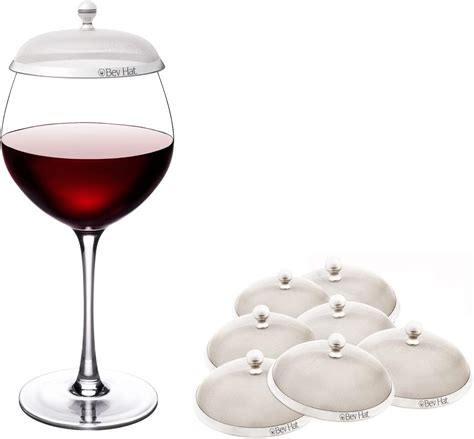 Bevhat Stainless Steel Wine Glass Cover Pack Of 8 Keep