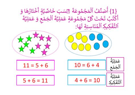 تمارين تفكيك و تركيب الاعداد من 0 الى 19 - موقع مدرستي