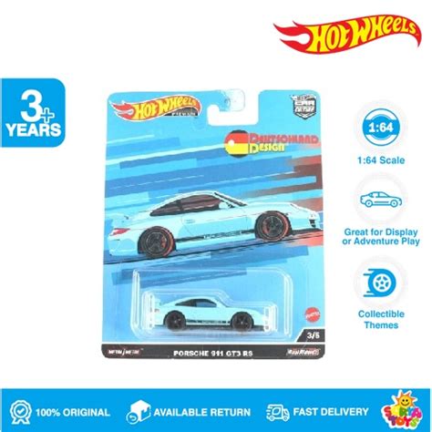 Jual Hot Wheels Premium Deutschland Design Porsche Gt Rs Blue Shopee Indonesia