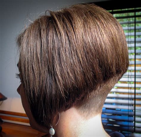 Mrs Cb From The Website Short Stacked Bob Hairstyles Shaved Bob Shaved Nape