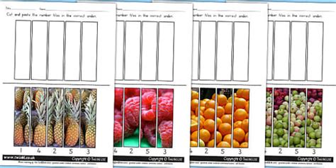 Fruit Themed Number Sequencing Photo Puzzles Teacher Made