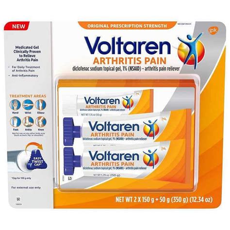 Voltaren Topical Arthritis Pain Relief Gel 1 Diclofenac Sodium 1234