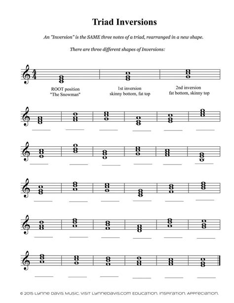 Printable Music Theory Worksheets