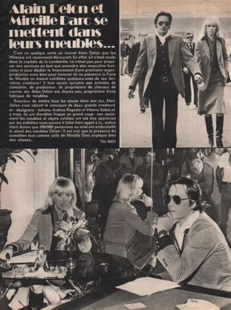 Coupure De Presse Clipping Alain Delon Mireille Darc Page Eur