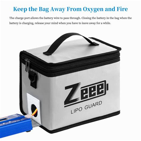 Zeee Lipo Safe Bag Fireproof Explosionproof Bag For Charge And Storage