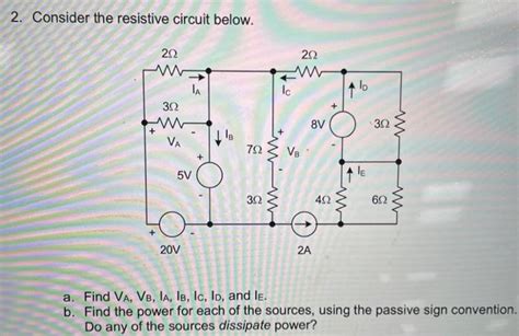 Solved 2 Consider The Resistive Circuit Below A Find Chegg