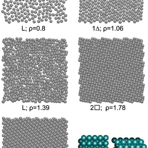 Color Online Simulation Snapshots At Different Densities For K