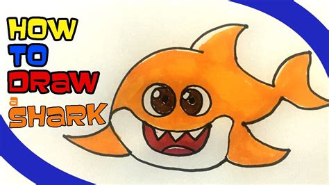 How to Draw Baby Shark Easy! - YouTube