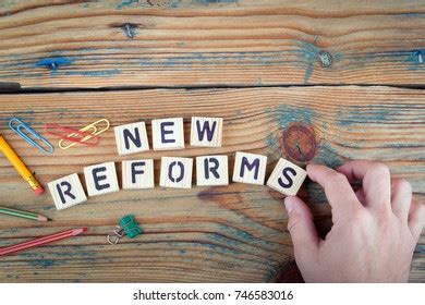 New Reforms Wooden Letters On Office Stock Photo 746583016 | Shutterstock