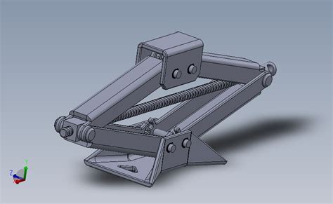 剪式千斤顶solidworks 2018模型图纸下载 懒石网