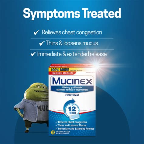 Mucinex® Maximum Strength 12 Hour Chest Congestion Expectorant Relief Tablets 1200 Mg Thins