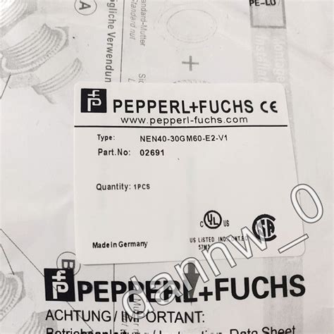 New In Box Original Pepperl Fuchs P F NEN40 30GM60 E2 V1 Sensor EBay