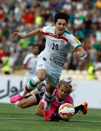 Irans Sardar Azmoun Top Action Against Editorial Stock Photo Stock