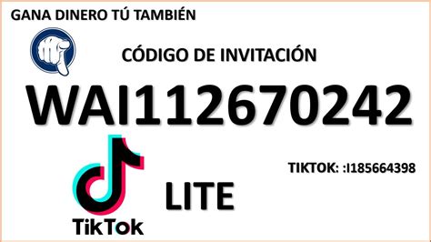 Tiktok Lite Codigo De Invitacion Codigo De Invitacion Para