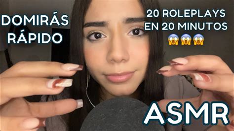 ASMR ESPAÑOL MÁS DE 20 ROLEPLAYS en 20 MINUTOS DUERME en MINUTOS