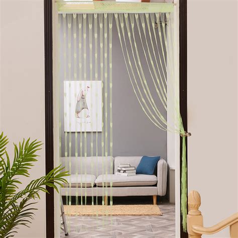 Tarmeek Sheer Curtain Door String Curtain For Doorway Tassels Love Heart Hanging Fringe Hippie