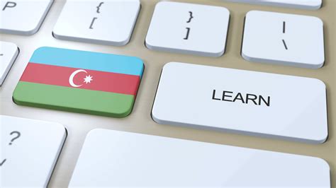 Learn Azerbaijani Language Concept. Online Study Courses. Button with ...