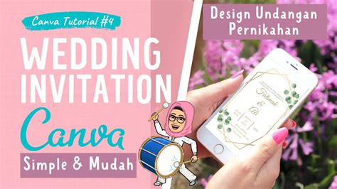 Tutorial Canva Membuat Undangan Pernikahan Wedding Invitation Mudah And Simple Canva Tutorial 4