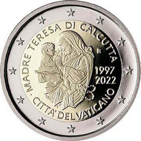 2 Euro Commemorative Vatican 2022 Mother Teresa Without Folder Ro