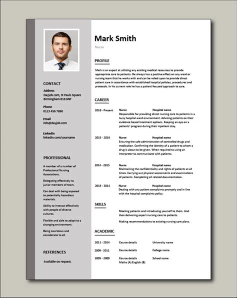 Cv Template Nursing | Free Resume Templates