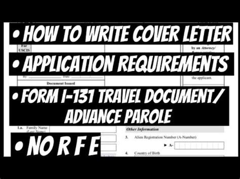 How To Write Cover Letter List Of Requirements Form I Travel