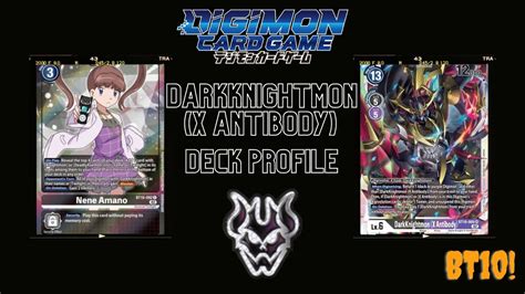 Digimon TCG DarkKnightmon X Deck Profile Digimon BT10 Time2play