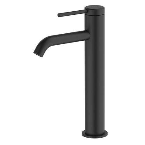 Britton Hoxton Matt Black Tall Mono Basin Mixer Tap Hox Mb