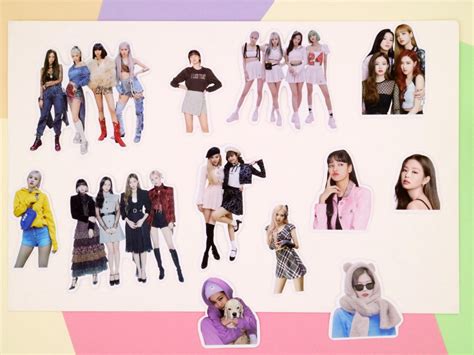 60 Pcs Blackpink Stickers Jisoo Lisa Jennie Rose Stickers Etsy