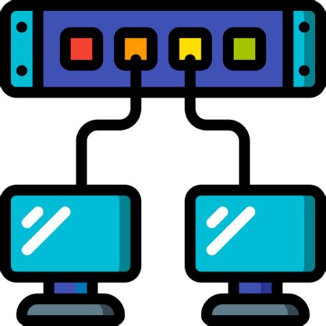 Network switch Basic Miscellany Lineal Color icon