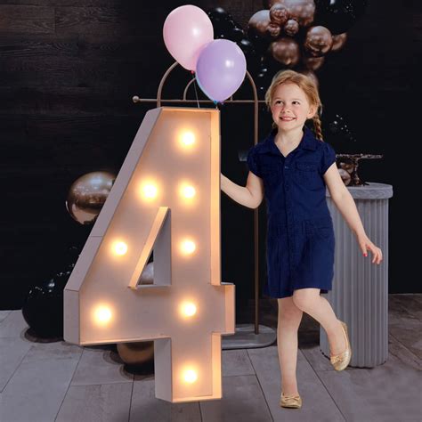 Imprsv 3FT Marquee Light Up Numbers Mosaic Numbers For Balloons