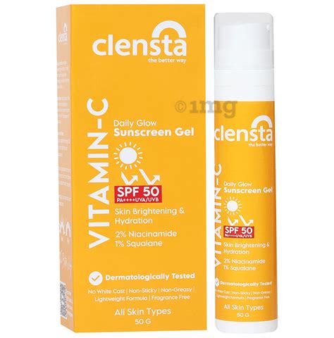 Clensta Vitamin C Daily Glow Sunscreen Gel Spf 50 Pa Buy Bottle Of